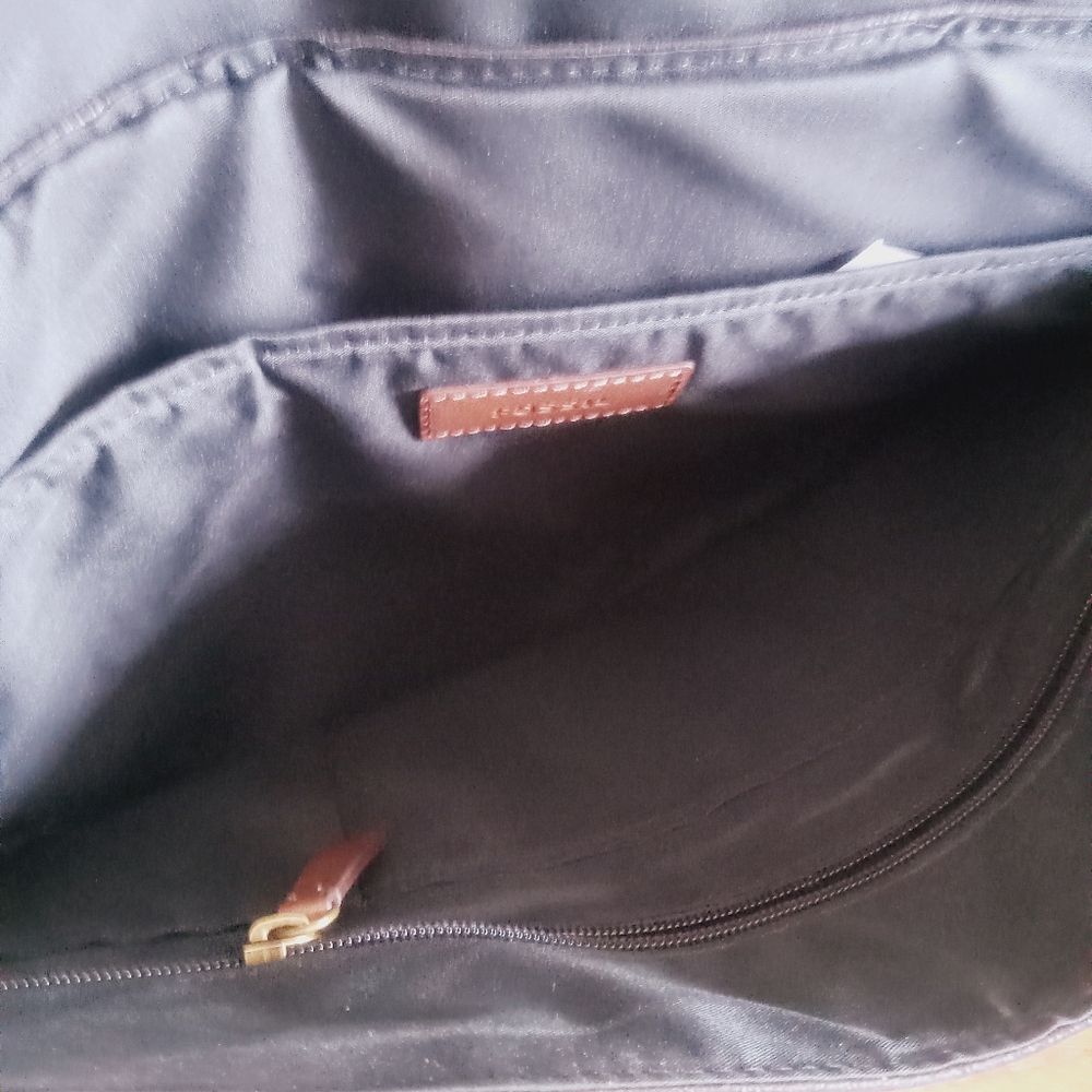 Fossil Black Leather Briefcase/Laptop bag/Work bag. Unisex. - Picture 10 of 11
